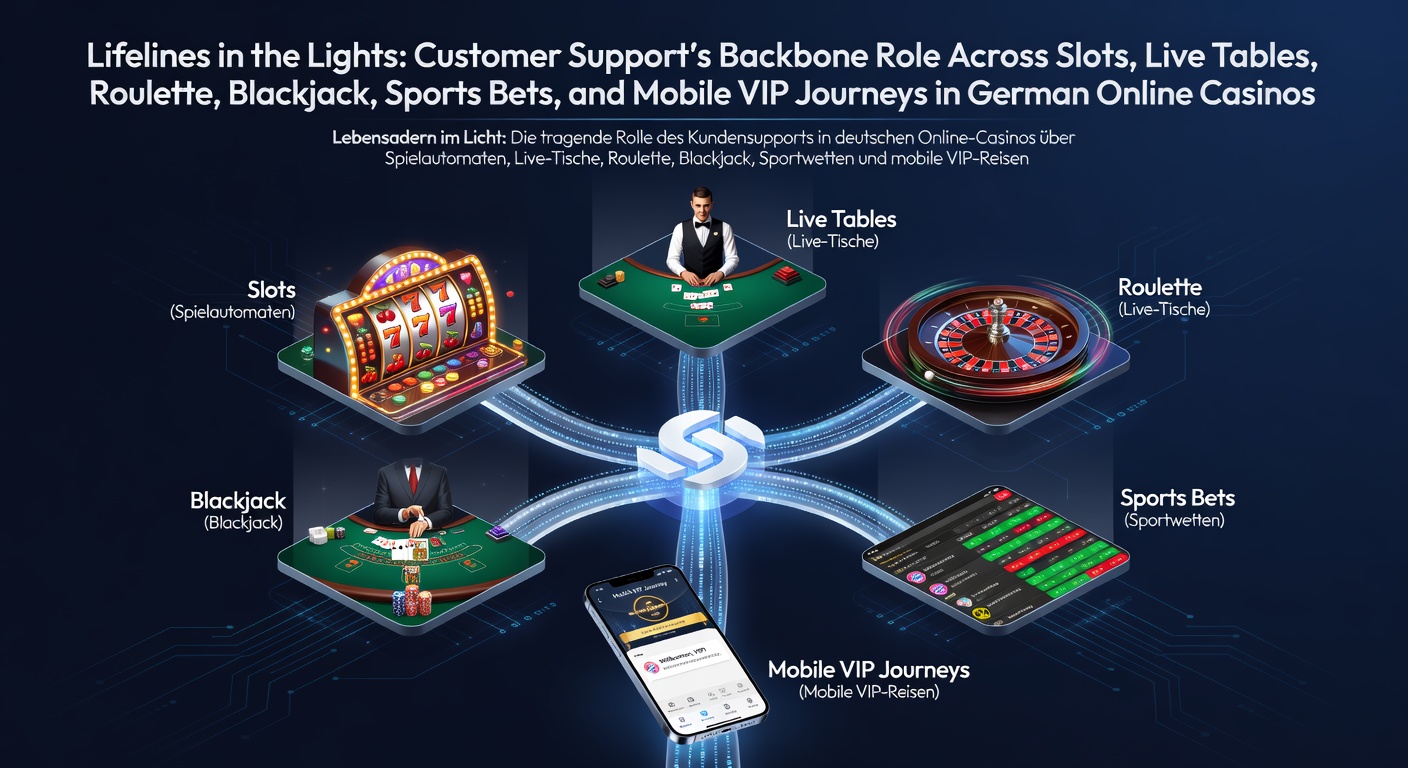Customer-Support-Team in Aktion bei einem deutschen Online-Casino, das Spieler bei Slots und Live-Tischen unterstützt