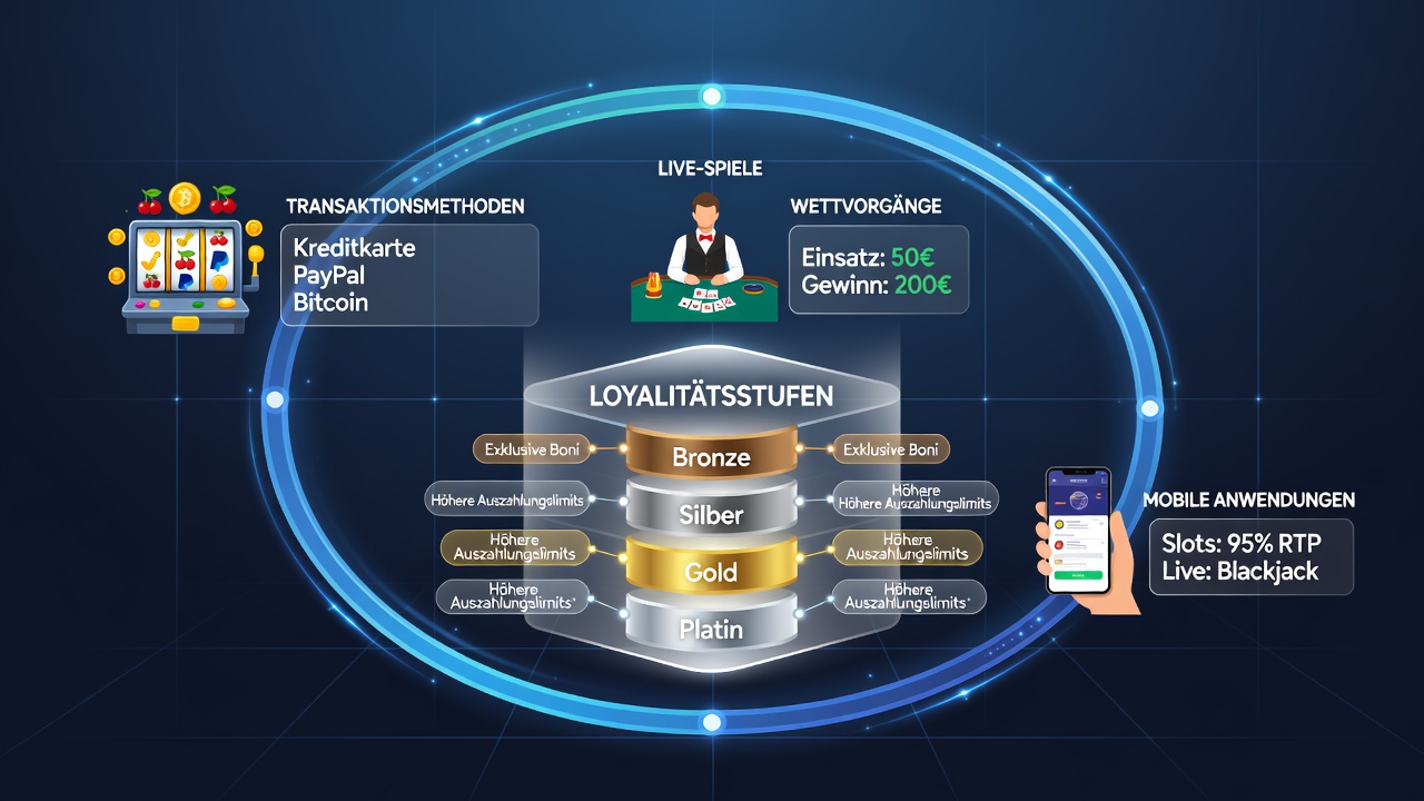 Übersicht über Transaktionsrouten und Loyalitätsstufen in deutschen mobilen Casino-Apps