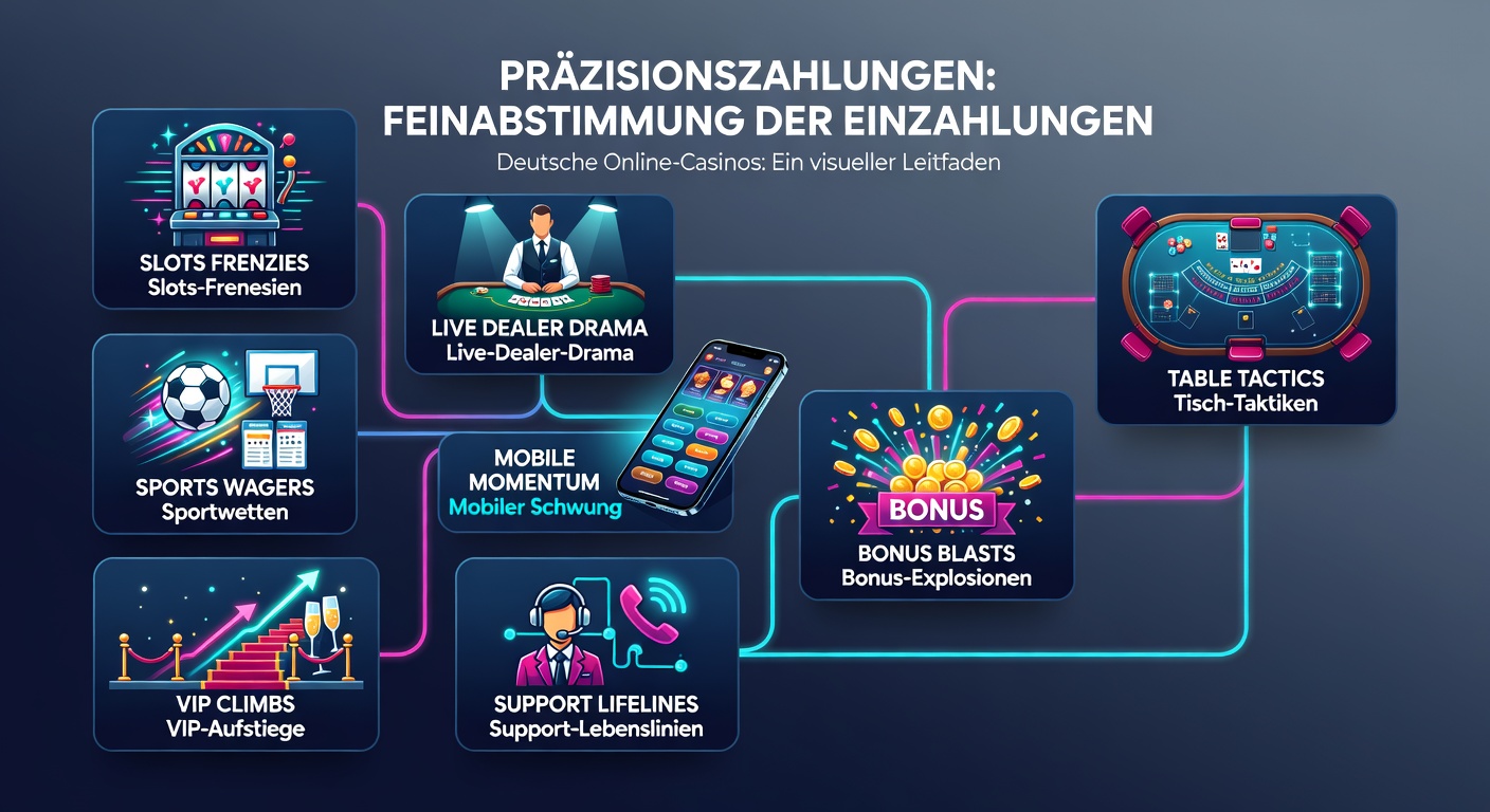 Grafik zeigt präzise Zahlungstransaktionen in einem dynamischen Online-Casino-Umfeld mit Slots und Live-Tischen