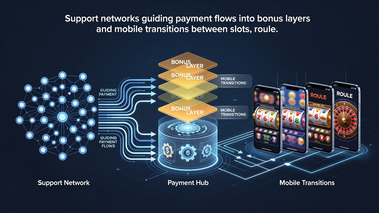 Darstellung mobiler Übergänge zwischen verschiedenen Casino-Spielen mit Support-Unterstützung auf regulierten Plattformen