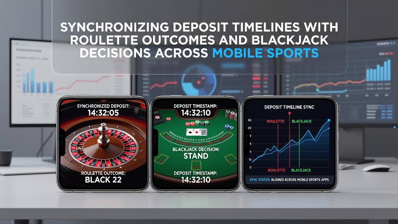 Detailansicht einer mobilen App mit synchronisierten Einzahlungen bei Roulette und Blackjack-Entscheidungen