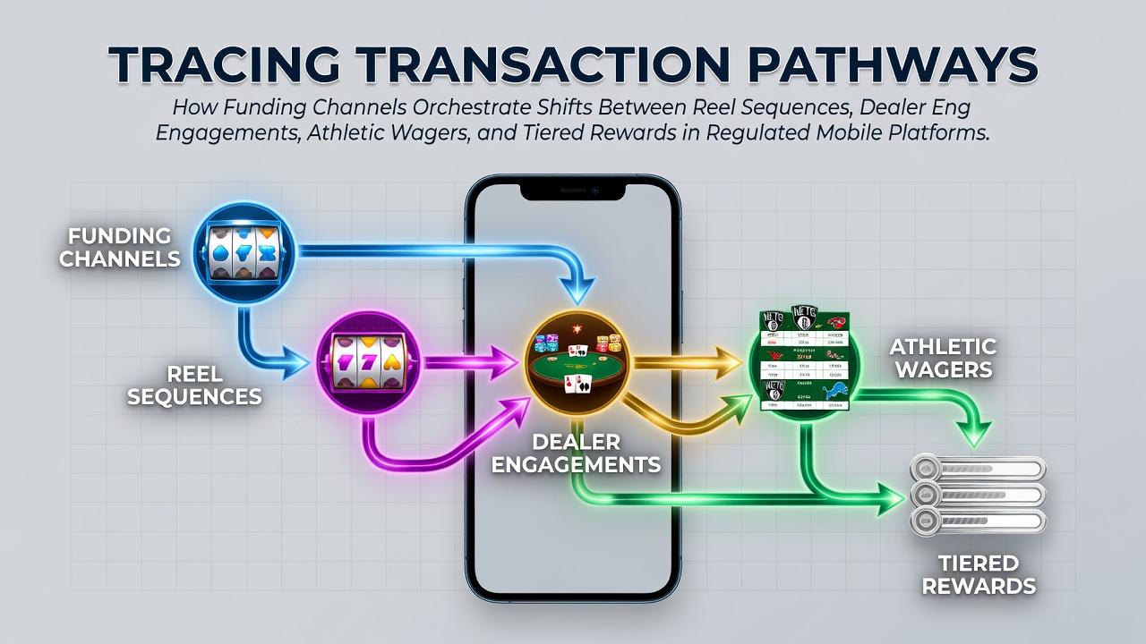Transaktionspfade in mobilen Casino-Plattformen mit Fokus auf Zahlungskanäle und Spielübergänge