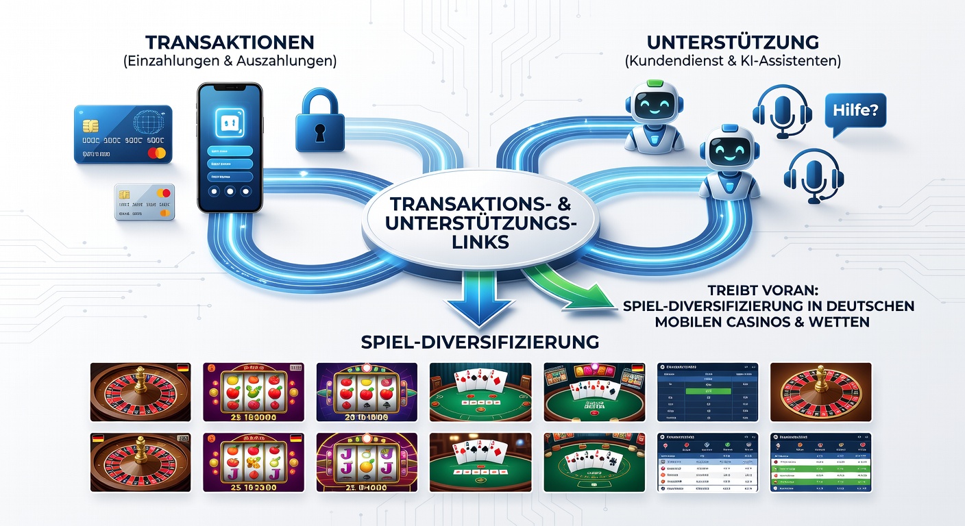 Darstellung von Assistenzverknüpfungen mit Transaktionen in mobilen Wett- und Casino-Apps
